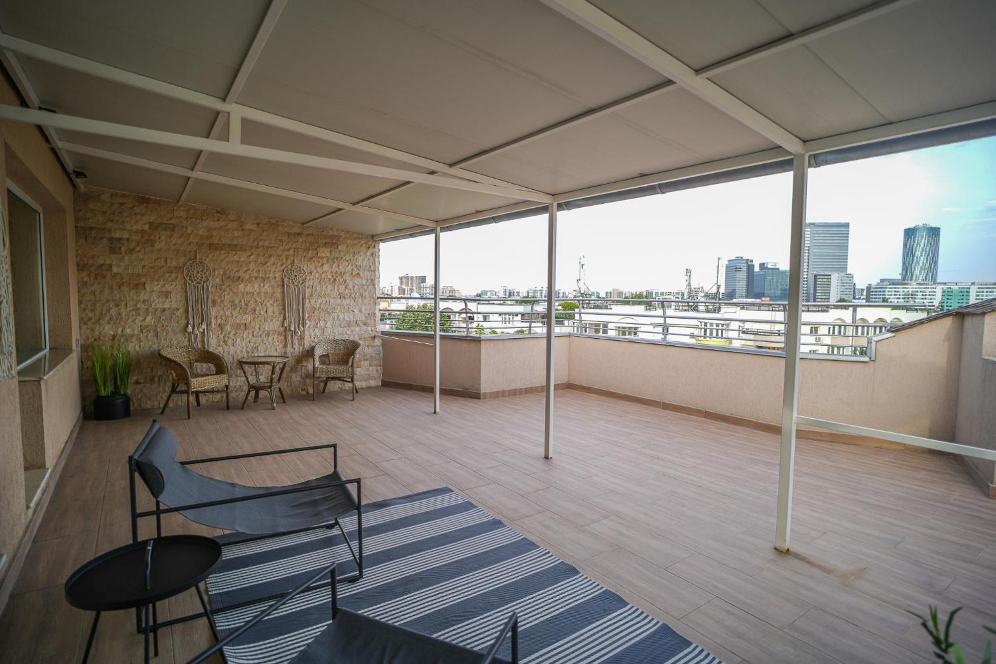 Penthouse With Huge Rooftop Terrace & City View Bucareste Exterior foto